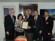 <strong>Long Island Congressman Steve Israel given "Outstanding Public Service Award"</strong> On December 16, 2004, the National Antenna Consortium (NAC) presented Congressman Israel with its first ever "Outstanding Public Service Award". Pictured left to right: Dick Ross K2MGA, Publisher of CQ Magazine, Diane Ortiz K2DO, Immediate Past President LIMARC, Congressman Steve Israel (D-NY), Gerald Agliata W2GLA, Executive Director of NAC, George Tranos N2GA, former ARRL Section Manager NYC/LI